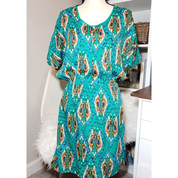 Collective concepts l Teal Cold-shoulder Dress XS - Picture 2 of 7